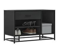 Banc à chaussures chêne fumé bois d'ingénierie et métal banc vidaXL