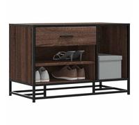 Banc à chaussures chêne fumé bois d'ingénierie et métal banc vidaXL