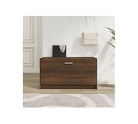 vidaXL Banc à chaussures – Étagère de rangement 80x24x45 cm Chêne marron, bois d'ingénierie