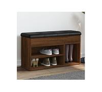vidaXL Banc à chaussures chêne marron 82x32x45,5 cm bois d'ingénierie Multicolore