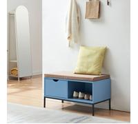 Banc à chaussures Colwyn 80 x 40 x 45 cm bleu