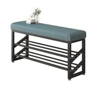 Banc à chaussures d'entrée à 3 niveaux avec siège rembourré, design robuste pour la stabilité, parfait pour organiser les chaussures dans le salon, la salle de bain