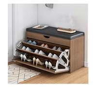 Banc à chaussures d'entrée avec étagère à chaussures cachée et meuble à chaussures rembourré en polyuréthane moderne pour enfants et adultes
