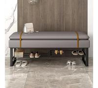 Banc à Chaussures,d'entrée avec Rangement intégré,Pouf Coffre en Cuir,Multifonctionnel pour se Changer Les Chaussures dans l'entrée,la Chambre ou Le Salon.