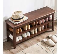 Banc à chaussures d'entrée avec rembourrage en similicuir élégant, rangement à chaussures nizer pratique pour couloir, design durable et moderne pour la décoration de la maison