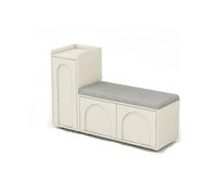Banc à chaussures d'entrée avec tabouret à langer intégré pour petits appartements, salon, armoire à chaussures et banc d'entrée (80 cm)