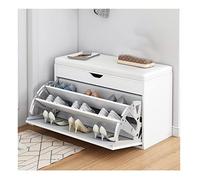 Banc à chaussures d'entrée moderne avec étagère à chaussures cachée en polyuréthane rembourré pour adultes et enfants Meuble à chaussures élégant