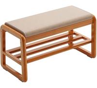 Banc à Chaussures d'entrée Moderne du Milieu du siècle, Pouf de Rangement rembourré avec Armoire dissimulée et Base antidérapante, Tabouret Peu encombrant pour Couloir, Hall d'entrée, Salon