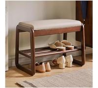 Banc à Chaussures d'entrée Moderne du Milieu du siècle, Pouf de Rangement rembourré avec Armoire dissimulée et Base antidérapante, Tabouret Peu encombrant pour Couloir, Hall d'entrée, Salon