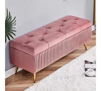 Banc à chaussures d'entrée touffeté moderne capitonné ottoman de rangement pour salon et chambre à coucher repose-pieds rectangulaire élégant fin de lit (couleur : pâte de haricots taille : 40 cm)