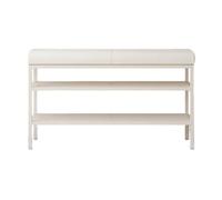 Banc à chaussures en métal d'une capacité de 150 kg - Banc à chaussures en fer pour salle de bain, chambre à coucher et couloir - Solutions de rangement de chaussures élégantes et fonctionnelles