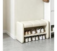 Banc à chaussures entrée étroit avec coussin, meuble rangement fin | Profil fin, rangement pour chaussures d’entrée, design moderne gain-de-place, banc solide(C,59.1in)