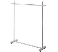 Banc à chaussures et porte-manteau en acier inoxydable - Cintre élégant sur pied et séchoir à vêtements pour la maison et le magasin, finition brossée, solution de rangement tendance