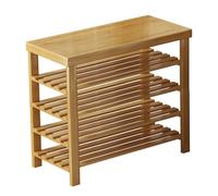Banc à chaussures fin pour entrée 3/4/5 niveaux - Gain de place - 27 cm de large - Facile à ranger - Élégant couloir - Orga pour salon et couloir (Original 5F 60 cm)