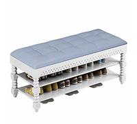 Banc à chaussures gain de place avec coussin doux 60 x 30 x 48 cm Noir - Étagère à chaussures élégante pour entrée, chambre à coucher, couloir et salon - Assise et solution de rangement confortables