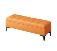 Banc à chaussures moderne avec assise rembourrée multifonction Banc de rangement pour entrée, chambre à coucher avec pieds en métal pour salon (GE 100 cm)