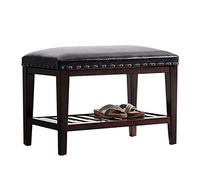 Banc à chaussures moderne avec coussin de rangement en bois pour couloir et salle de bain, étagère à chaussures élégante avec tabouret, entrée, design peu encombrant