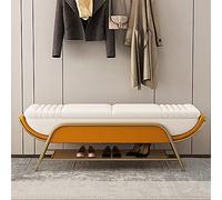 Banc à chaussures moderne avec rangement, assise de lit capitonnée en simili cuir, chaussures d'entrée de qualité supérieure - 80 x 40 x 45 cm