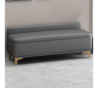Banc À Chaussures Moderne avec Rangement Et Assise Rembourrée, Banquette Capitonnée for Chambre À Coucher, À Placer Au Pied du Lit, dans L'entrée(Dark Gray,120x40x40cm)