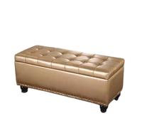 Banc à Chaussures Moderne avec rangementétagère à Chaussures rectangulairebanc de Rangement pour Hall d'entréecadre en Bois massifadapté au Hall d'entrée(100 x 40 x 40 cm doré)