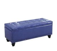 Banc à Chaussures Moderne avec rangementétagère à Chaussures rectangulairebanc de Rangement pour Hall d'entréecadre en Bois massifadapté au Hall d'entrée(80 x 40 x 40 cm Bleu foncé)