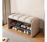 Banc à Chaussures Moderne en Similicuir | Organisateur de Rangement pour l'entrée et la Chambre à Coucher | Étagère à Chaussures de Bout de lit