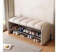 Banc à Chaussures Moderne en Similicuir | Organisateur de Rangement pour l'entrée et la Chambre à Coucher | Étagère à Chaussures de Bout de lit