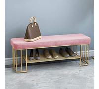 Banc à chaussures multifonction long tabouret pour entrée ou salon, solution de rangement élégante pour un usage domestique, 80 x 35 x 45 cm, design fonctionnel pour l'organisation familiale