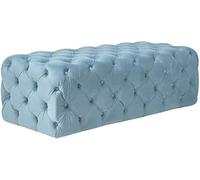 Banc à chaussures multifonctionnel pour la maison, la chambre à coucher, ottoman capitonné en velours, repose-pieds luxueux Jumbo (taille : 60 x 45 x 40 cm), couleur : bleu)