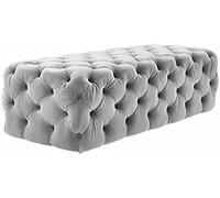Banc à chaussures multifonctionnel pour la maison, la chambre à coucher, ottoman capitonné en velours, repose-pieds luxueux Jumbo
