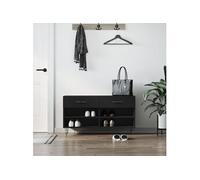 vidaXL Banc à Chaussures, Armoire à Chaussures avec 4 Étagères et Pieds, Meuble à Chaussures avec 2 Tiroirs Salon, Moderne, 829733