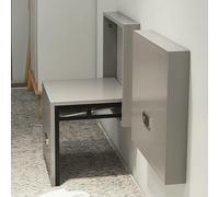 Banc à chaussures pliable en bois, tabouret d'entrée mural, chaise pliante invisible pour couloir, siège à langer fonctionnel