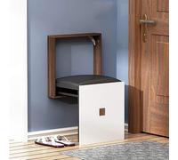 Banc à Chaussures Pliant en Bois Haut de Gamme - Banc de Salle de Bain Mural et siège de Douche Pliable - Chaise d'entrée Gain de Place - mobilier d'intérieur élégant et Luxueux