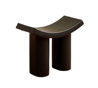 Banc à chaussures portable de style nordique, en plastique léger pour entrée, couloir, salle de bain et côté canapé - Solution de rangement moderne noire