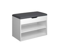 Banc à chaussures pour 6 paires de chaussures blanc