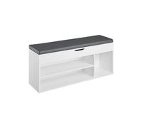 Banc à chaussures pour 9 paires de chaussures blanc