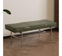 Banc à chaussures rembourré en cuir synthétique pour chambre à coucher | Rangement d'entrée pour couloir, salle à manger, cuisine, balcon et terrasse - Étagère élégante pour chaussures et accessoires