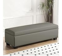Banc à Chaussures rembourré Gris foncé avec Plus Grand Espace 80 x 40 x 40 cm Banc de Bout de lit pour Salon ou Chambre