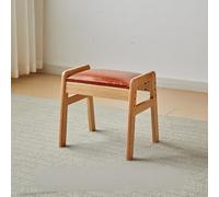 Banc à chaussures rustique en bois massif, repose-pieds multifonctionnel avec siège rembourré, tabouret en A pour salon, couloir, entrée - Petit pin, cadre orange A