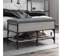 vidaXL Banc à chaussures Sonoma gris – 82 x 42 x 45 cm – Bois d'ingénierie