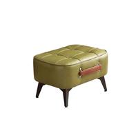 Banc à Chaussures, Tabouret Court Minimaliste, Ultra Doux et Peu encombrant, for la Maison avec Assise Moelleuse, idéal for l'entrée du Salon pour Salon, Chambre, EntréE(Green)