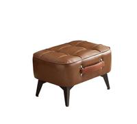 Banc à Chaussures, Tabouret Court Minimaliste, Ultra Doux et Peu encombrant, for la Maison avec Assise Moelleuse, idéal for l'entrée du Salon pour Salon, Chambre, EntréE(Brown)