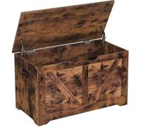 Banc à Chaussures VASAGLE - Imitation Grange - 40 x 80 x 46 cm - Marron Rustique