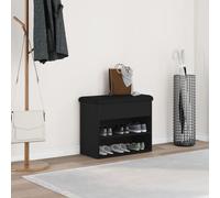 Banc À Chaussures Vidaxl Chêne Noir Pb
