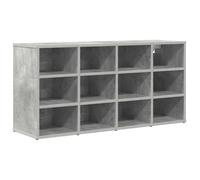 Banc à chaussures - vidaXL - Gris ciment - Bois multicouche - Étagères intégrées - Usage intérieur - Assemblage requis