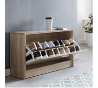 Banc à chaussures ZOEY Sonoma chaussure à benne bois Armoire à chaussures 80 cm