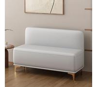 Banc à dossier haut en bois massif avec siège rembourré, étagère à chaussures d'entrée pour salon, bureau, couloir - 120 cm de large, aucune option de rangement