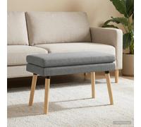 Banc à double couche Tissu Sièges moelleux Design robuste Pieds Effilés vidaXL v