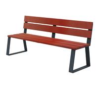 Banc à fixer Ballade L.180 cm Bois et métal Anthracite mat