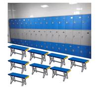 Banc à langer en plastique imperméable pour salle de sport, salle de bain, vestiaire et piscine publique - Dressage de vêtements et chaussures durable